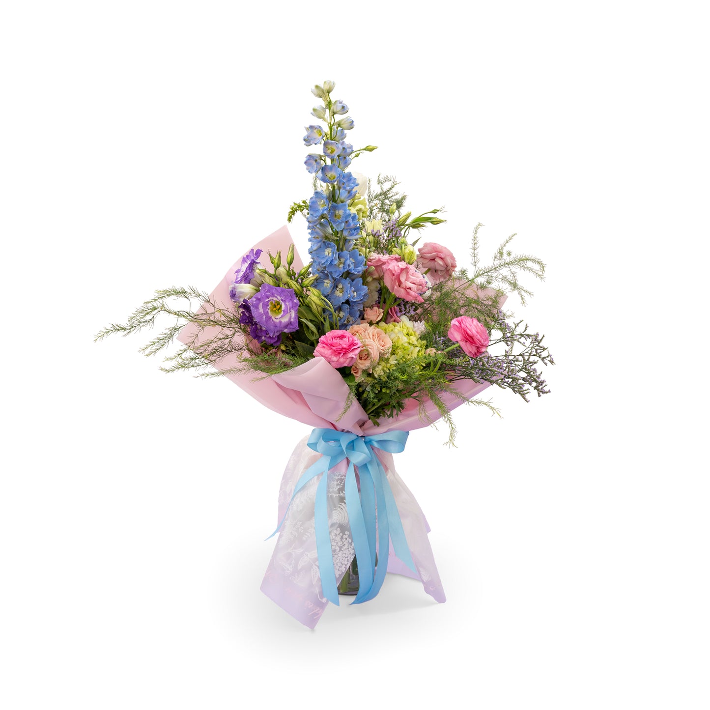 Ramo "Rainbow" de Ranúnculos y Lisianthus