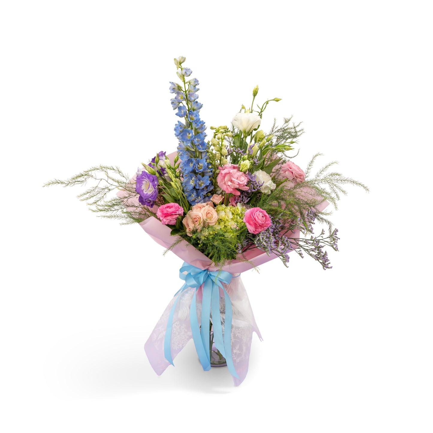 Ramo "Rainbow" de Ranúnculos y Lisianthus