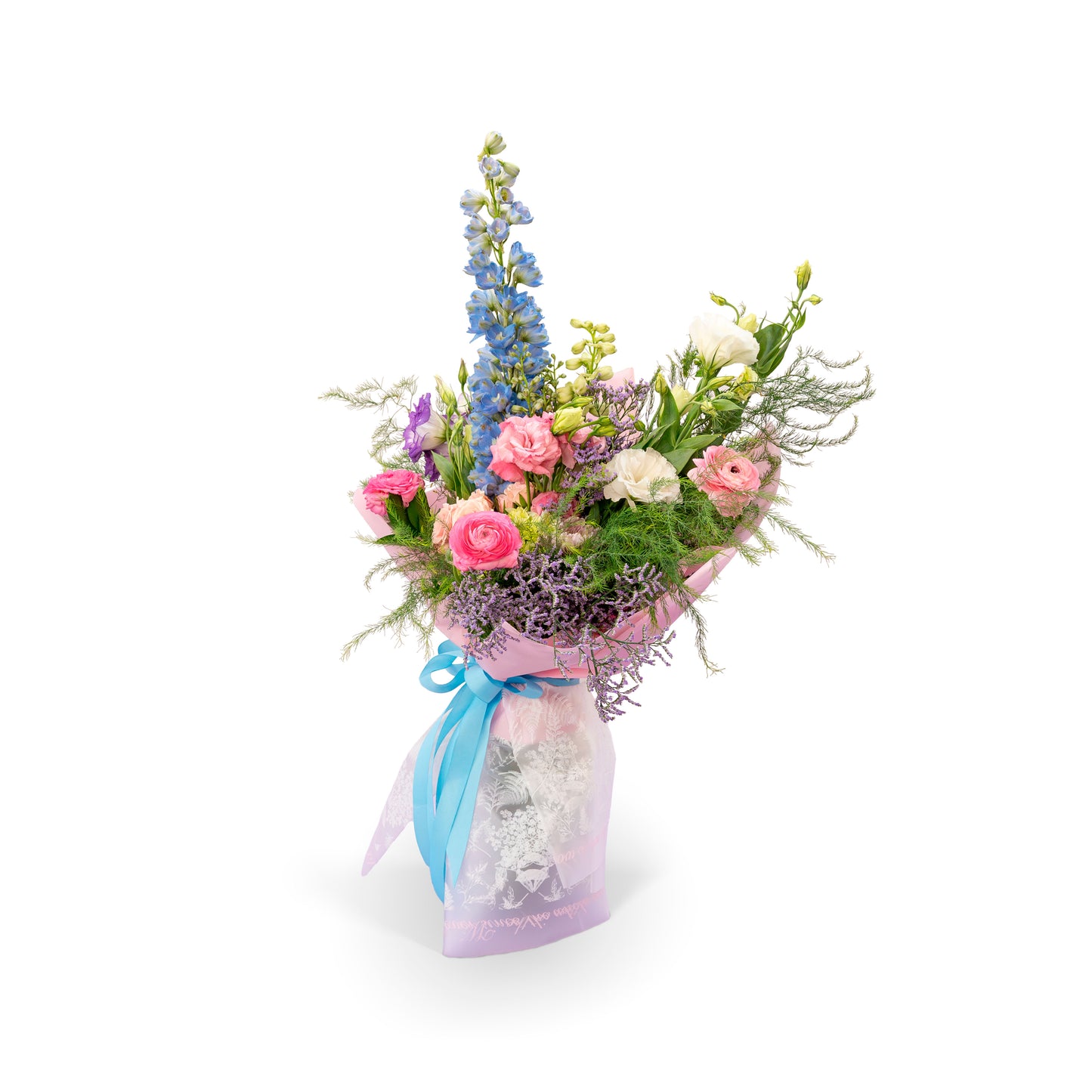 Ramo "Rainbow" de Ranúnculos y Lisianthus